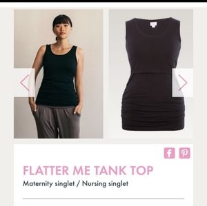 Boob design navy nursing tank